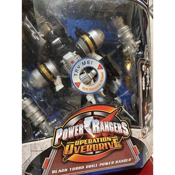 Power Rangers Operation Overdrive TURBO DRILL BLACK POWER RANGER NIOP - Picture 2 of 9
